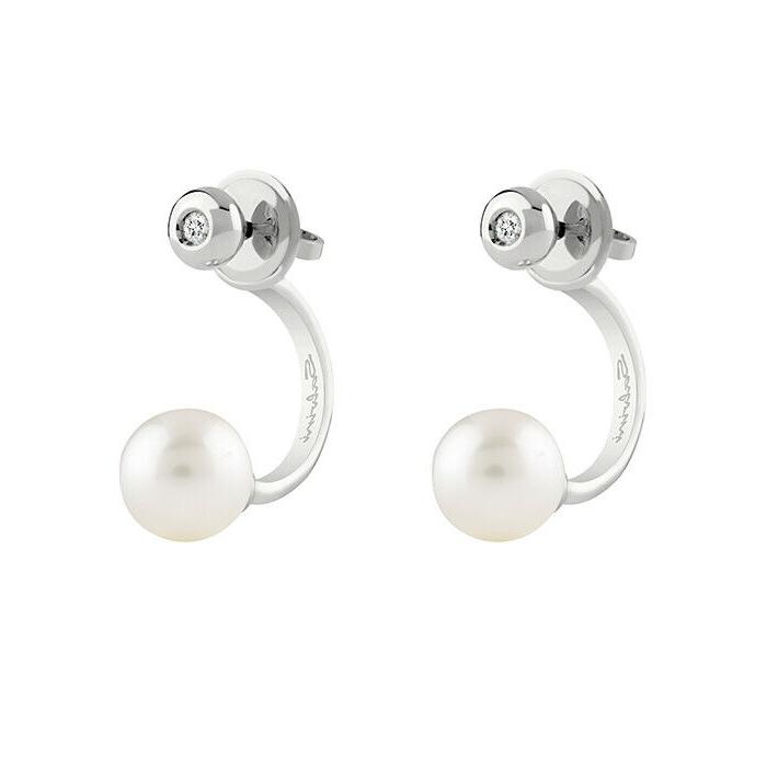 orecchini pin up in oro bianco 9kt