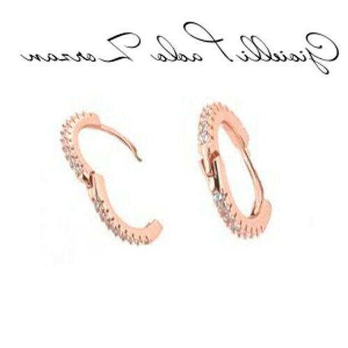 orecchini piti mali mini hoop pietre bianche