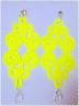 Pizzo Pendenti  Artigianali Colore Fluo Giallo 12.5*4.5cm