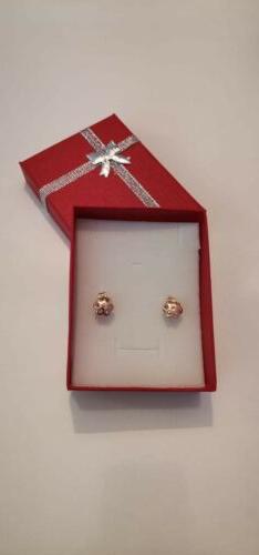 Placcati In Oro Giallo 18kt Per Donna E Bambina Strass Fiore