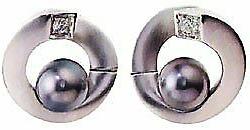 Salvini Polo Oro Bianco Con Perla Nera E Diamanti - Saldi