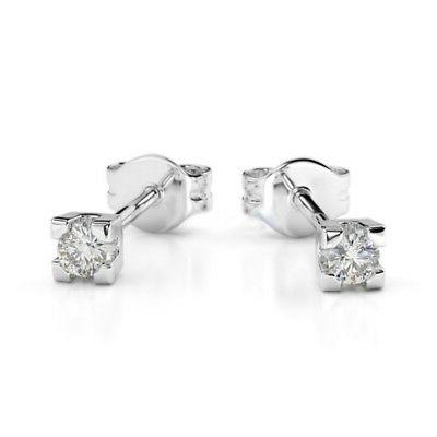 orecchini punto luce oro bianco e diamanti