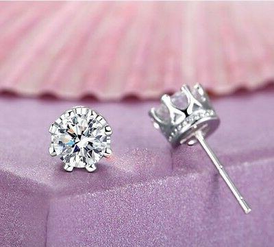 orecchini punto luce uomo donna corona 8mm