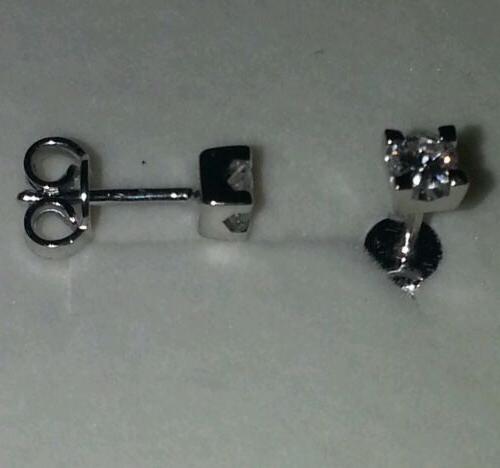 orecchini punto luce donna oro bianco 18