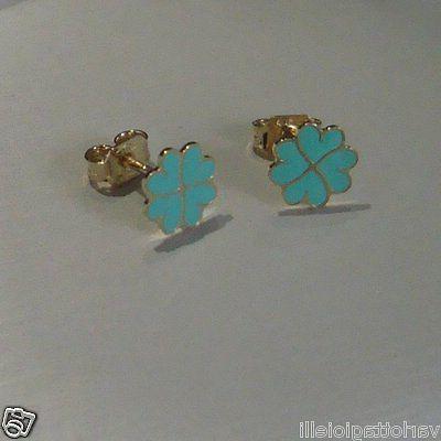 orecchini quadrifoglio oro giallo 18 kt