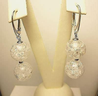 orecchini quarzo bianco rutilato siberiano topazio bianco