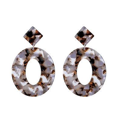 orecchini resina motivo tartaruga diamentine ovale marrone