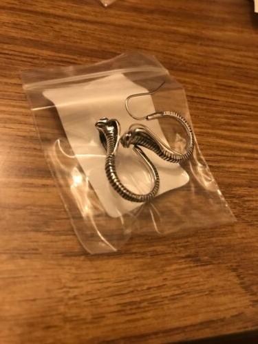 orecchini retro serpente snake argento