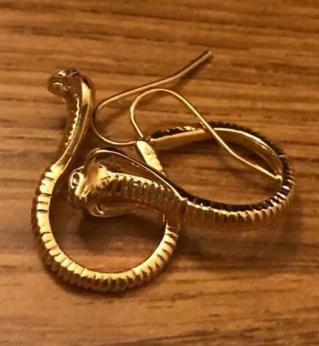 orecchini retro serpente snake oro