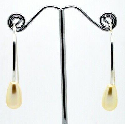 orecchini rigidi argento 925 e perla swarovski