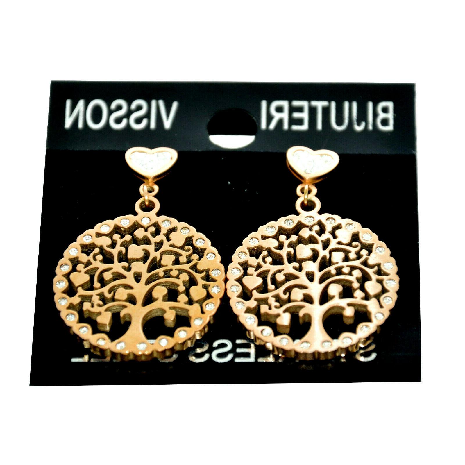 orecchini rosa albero della vita orecchini donna