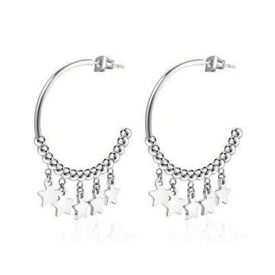 orecchini s agapo medina acciaio sea23 stelle