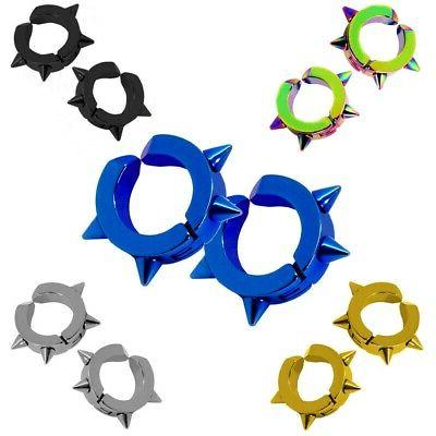 orecchini senza buco creoli acciaio finto orecchino