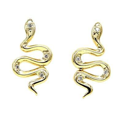 orecchini serpente 18k placcato oro giallo alla