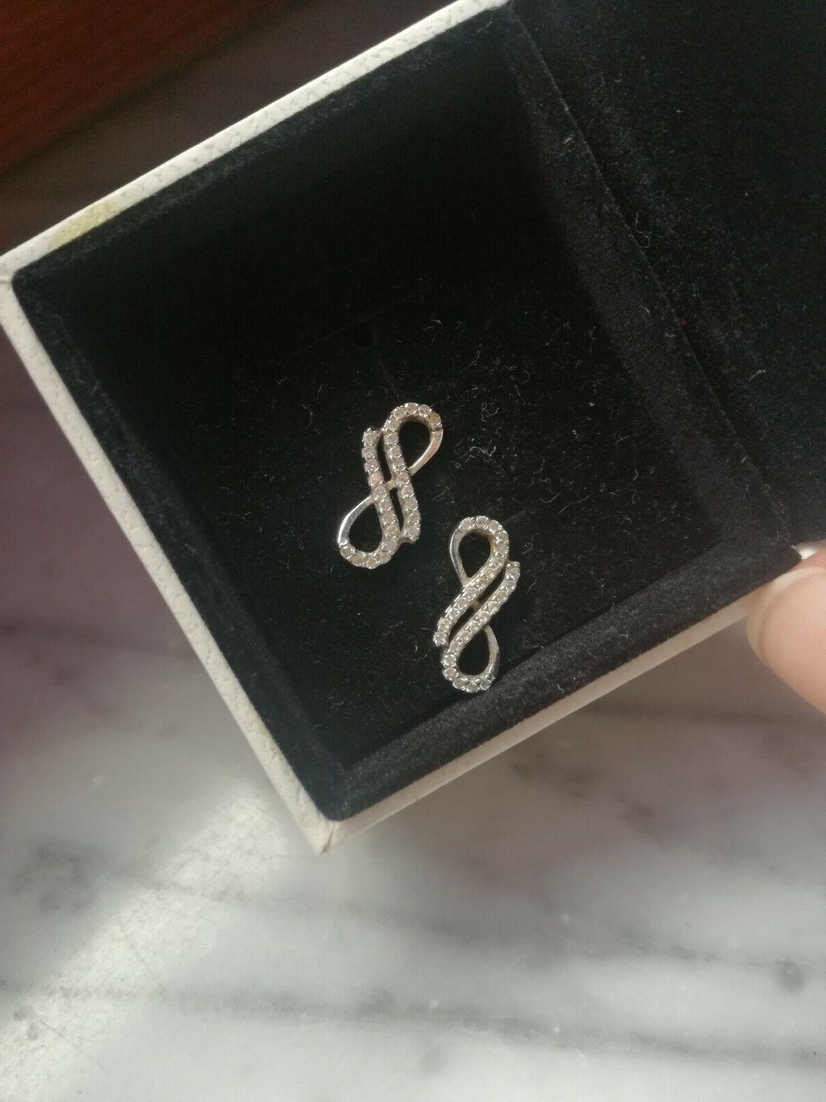 orecchini simbolo infinito argento 925 con zirconi