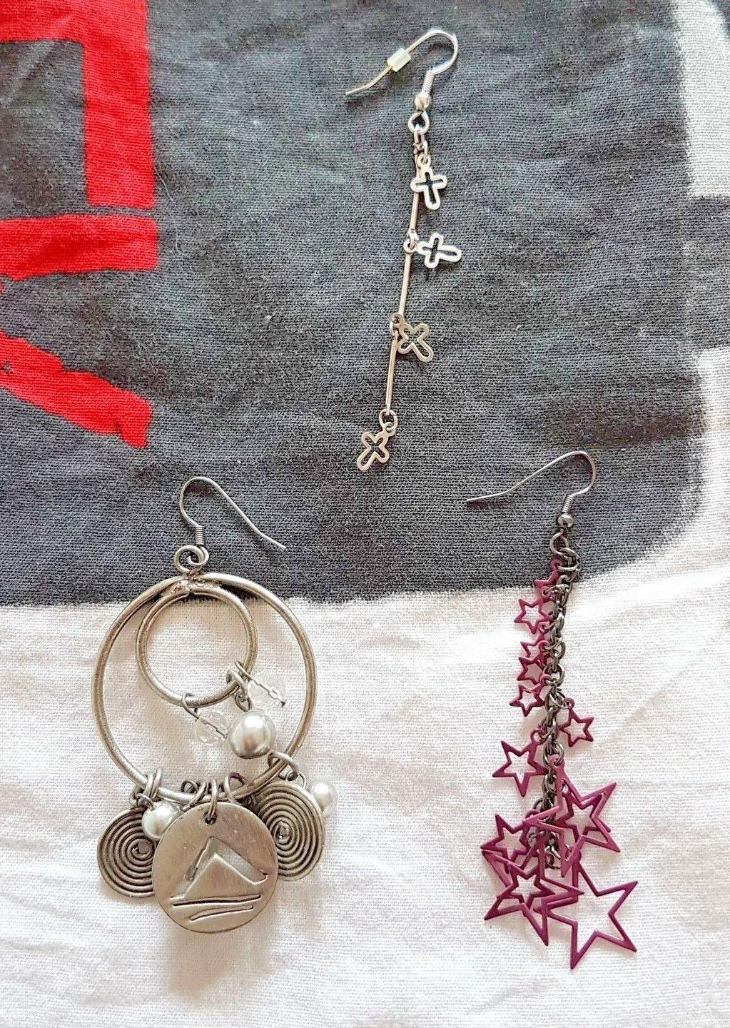 orecchini singoli croce orcchino stelle orecchino boho