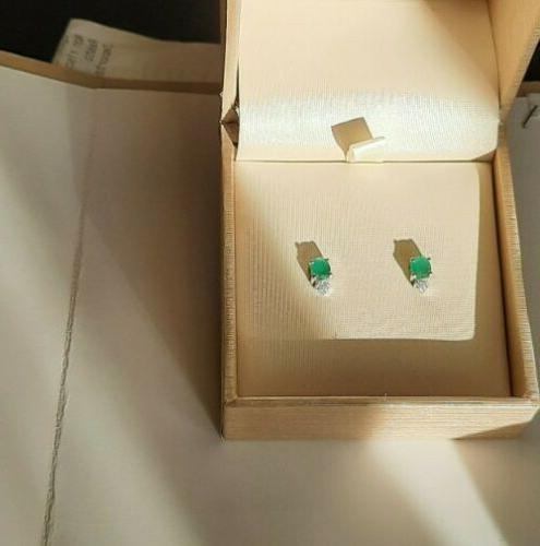 orecchini smeraldi e diamanti in oro bianco