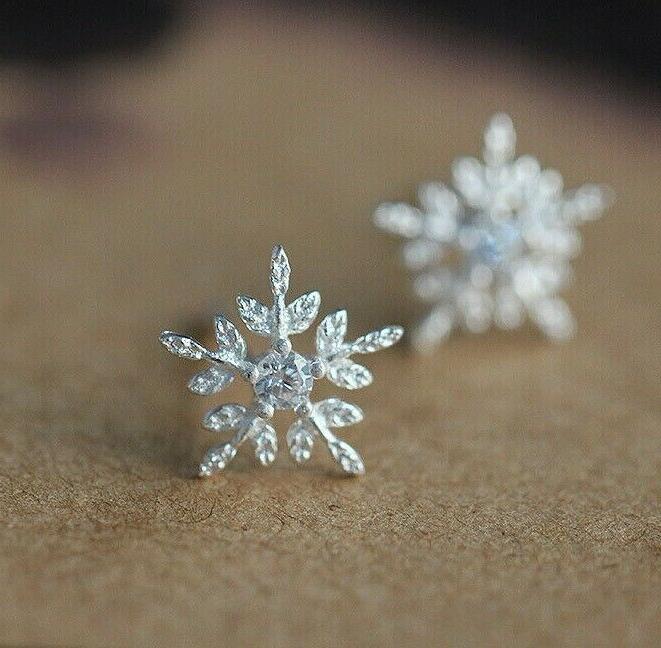 orecchini snow fiocco di neve argento 925