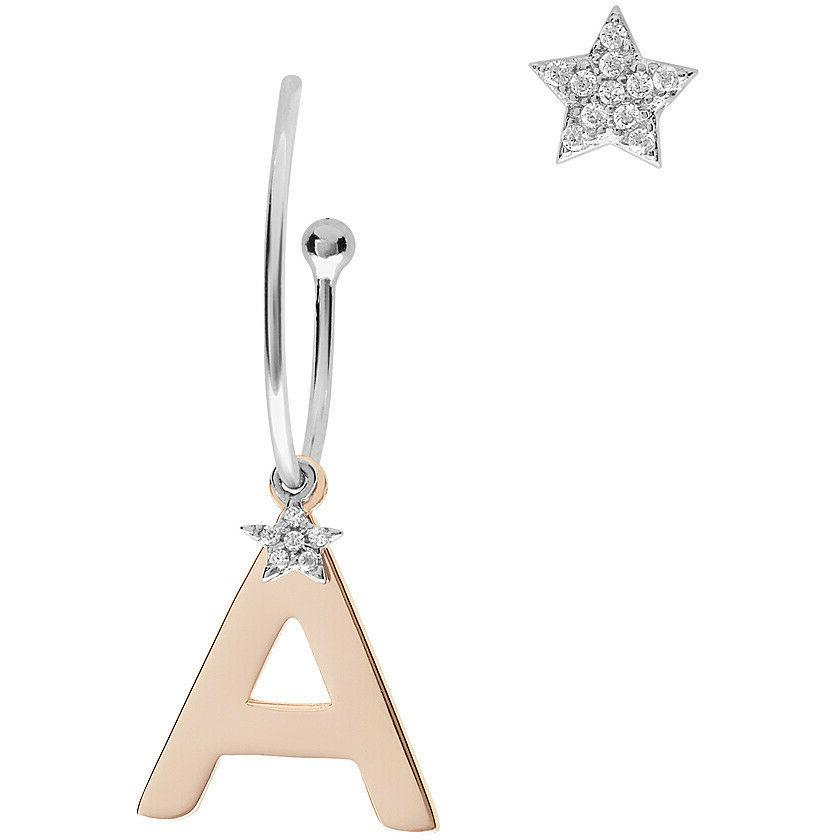 orecchini stella lettera a ora148 argento 925