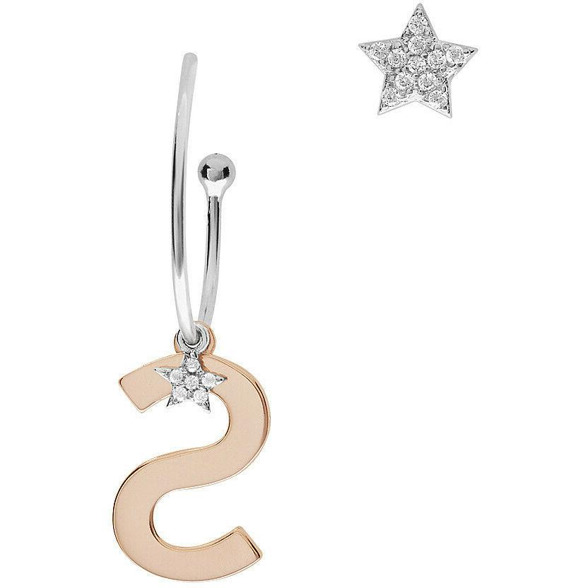 orecchini stella lettera s ora166 argento 925