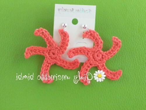 orecchini stella marina realizzati a mano con