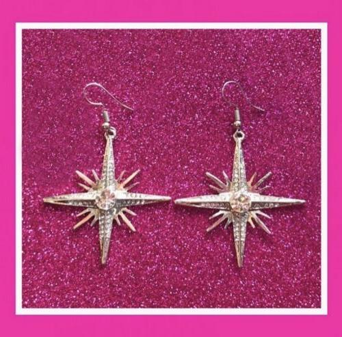 orecchini stelle in color argento impreziosite con