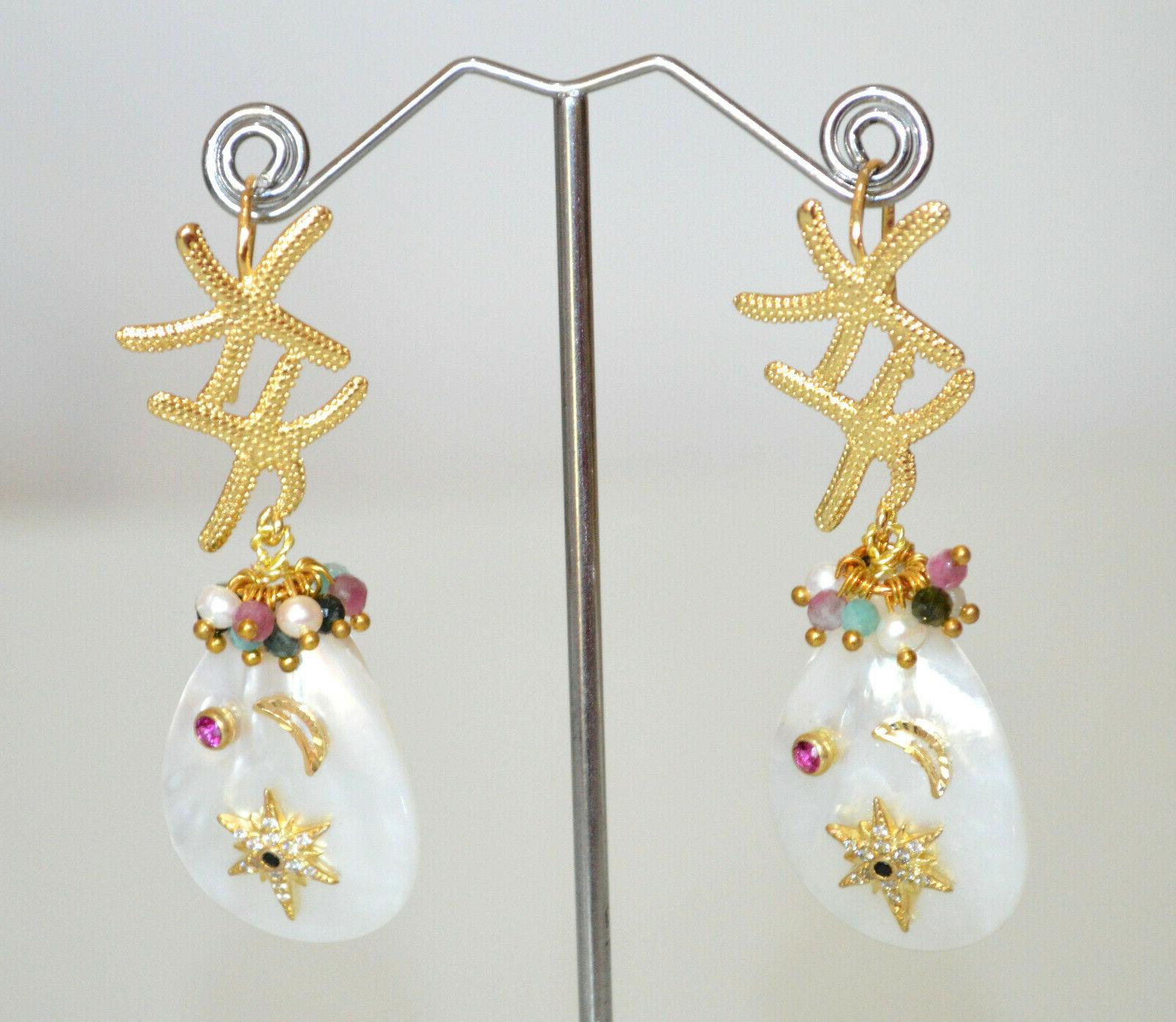 orecchini stelle marine donna madreperla bianca pietre