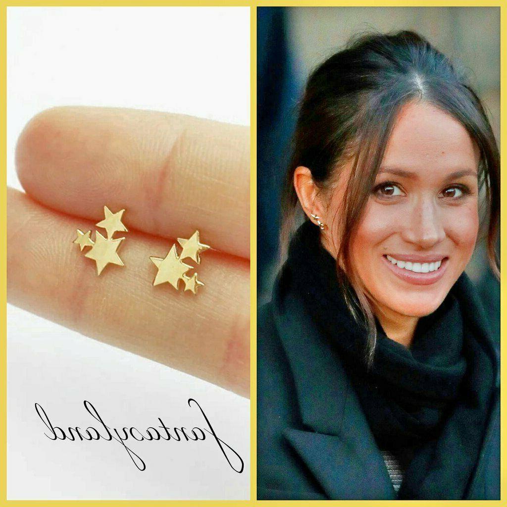 orecchini stelle meghan markel oro acciaio principessa