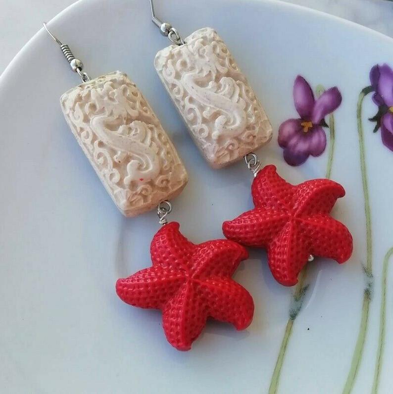 orecchini stile orientale orecchini stella marina in