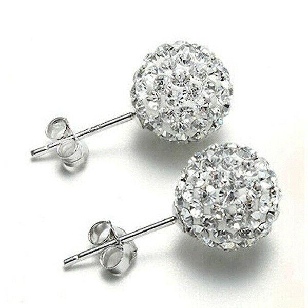 orecchini strass colore argento donna brillante ipoallergeni