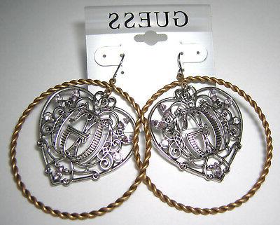 orecchini strass cuore chiave logo farfalla corona