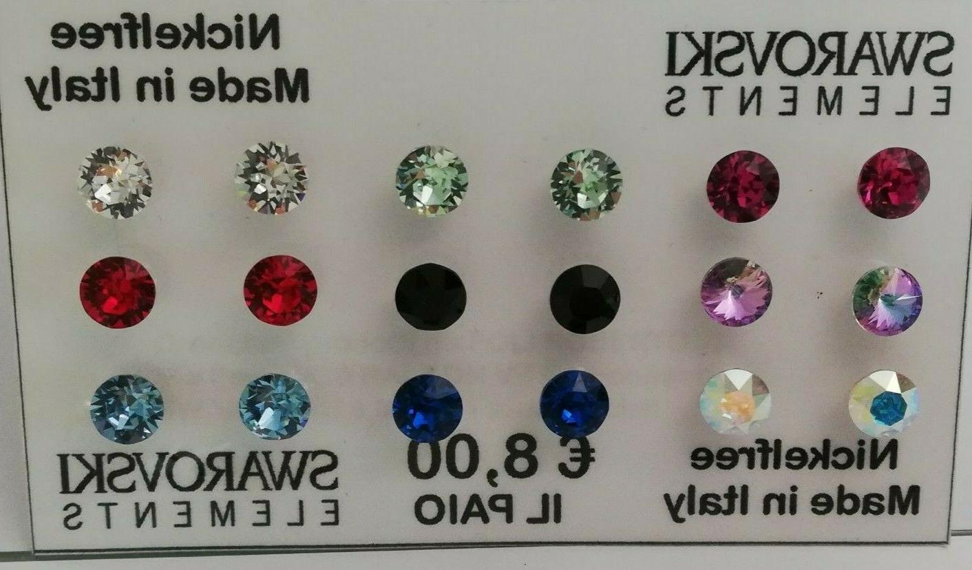 orecchini swarovski components nickelfree colore crystal