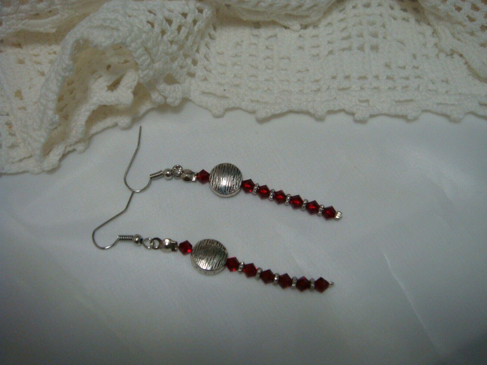 orecchini swarovski rossi inserti tibet art 219