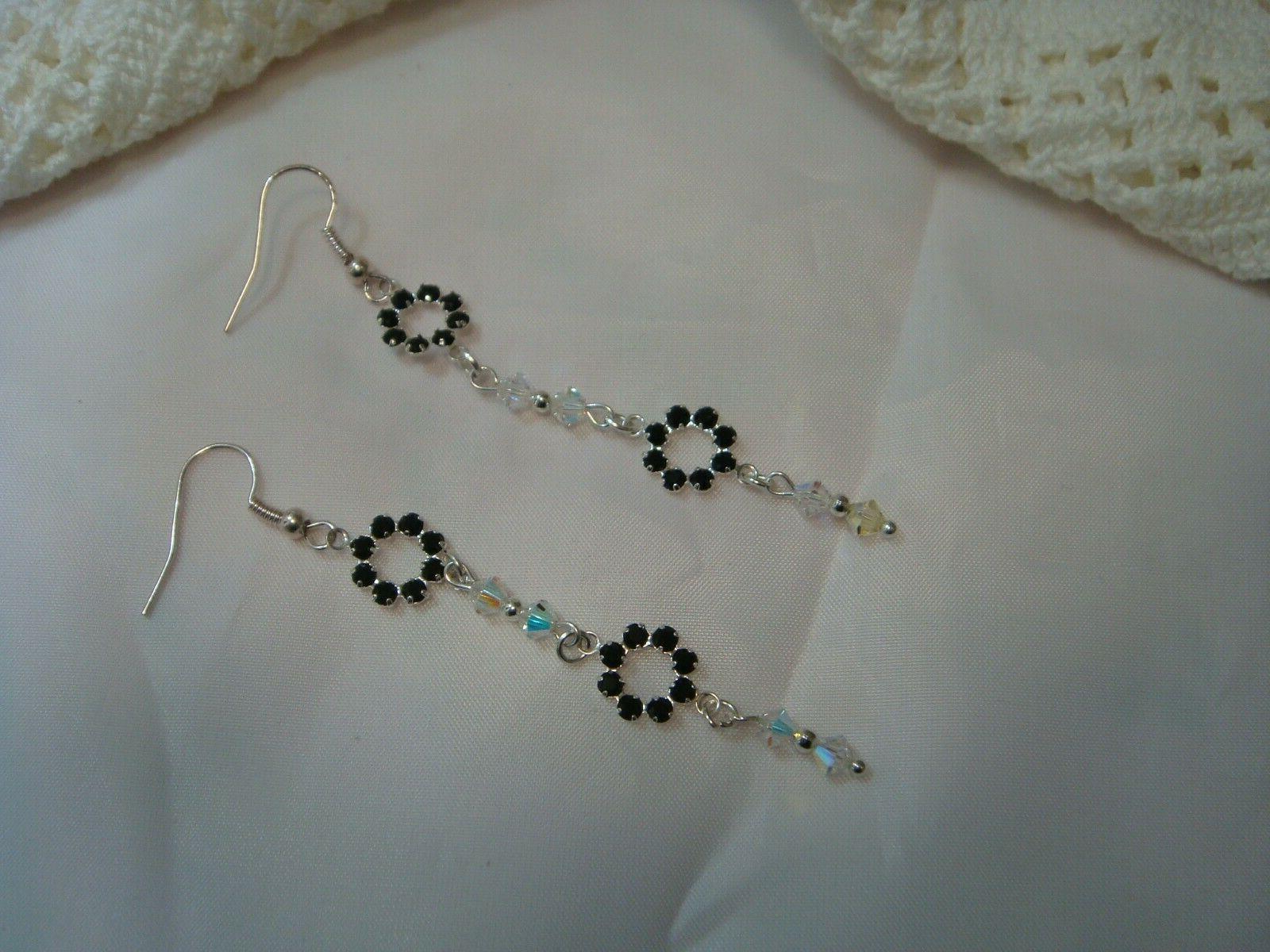 orecchini swarovski strass neri art 92
