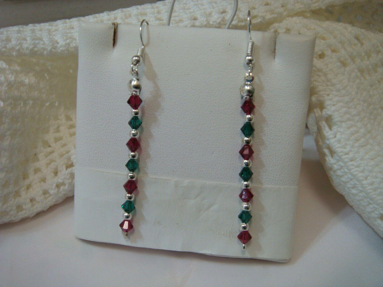 orecchini swarovski verdi e rossi art 301