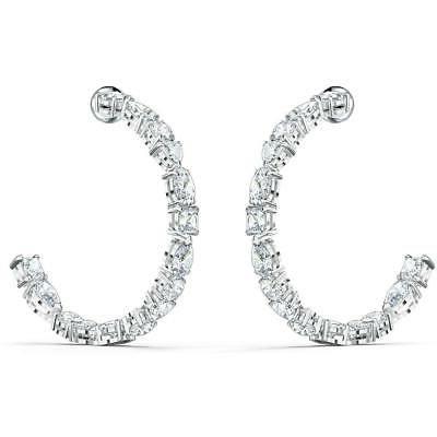 orecchini tennis da donna in metallo rodiato