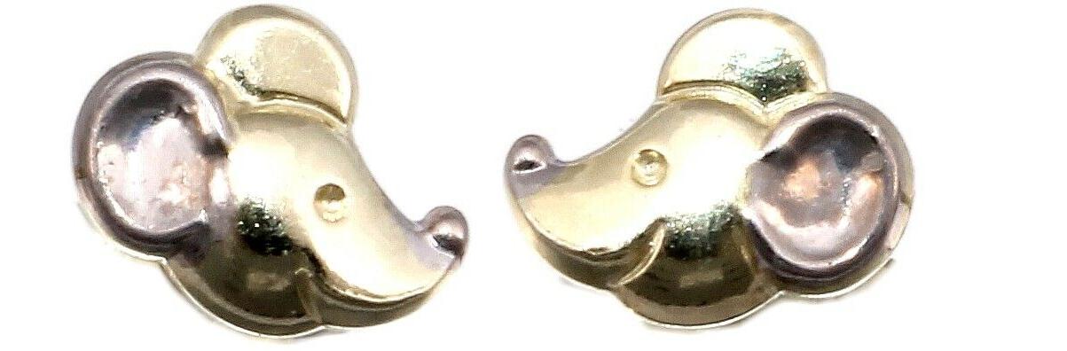 orecchini topo vero oro 333 chiusura a