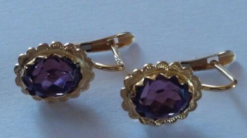 orecchini toppe pendenti oro giallo 18 kt