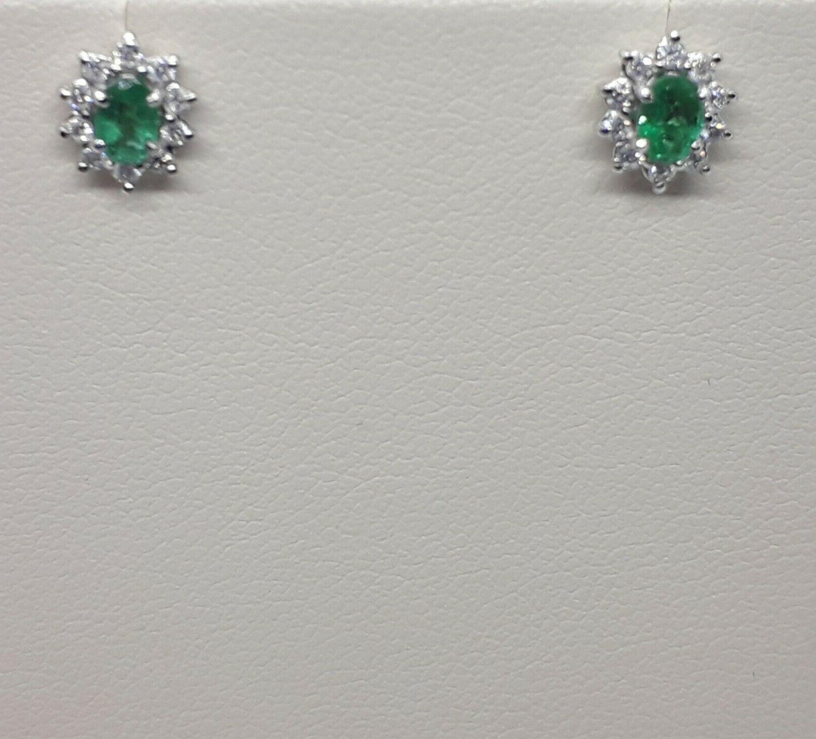 orecchini toppetta oro bianco 18kt diamanti e