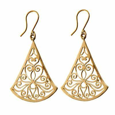 orecchini tribali ottone color oro in filigrana