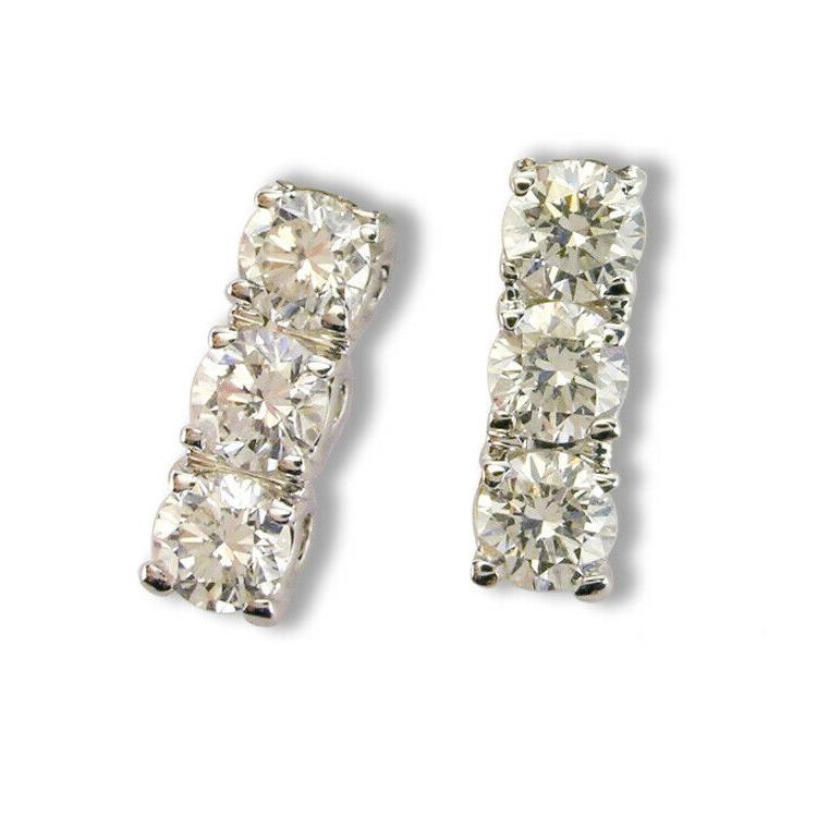 orecchini trilogy in oro bianco con diamanti