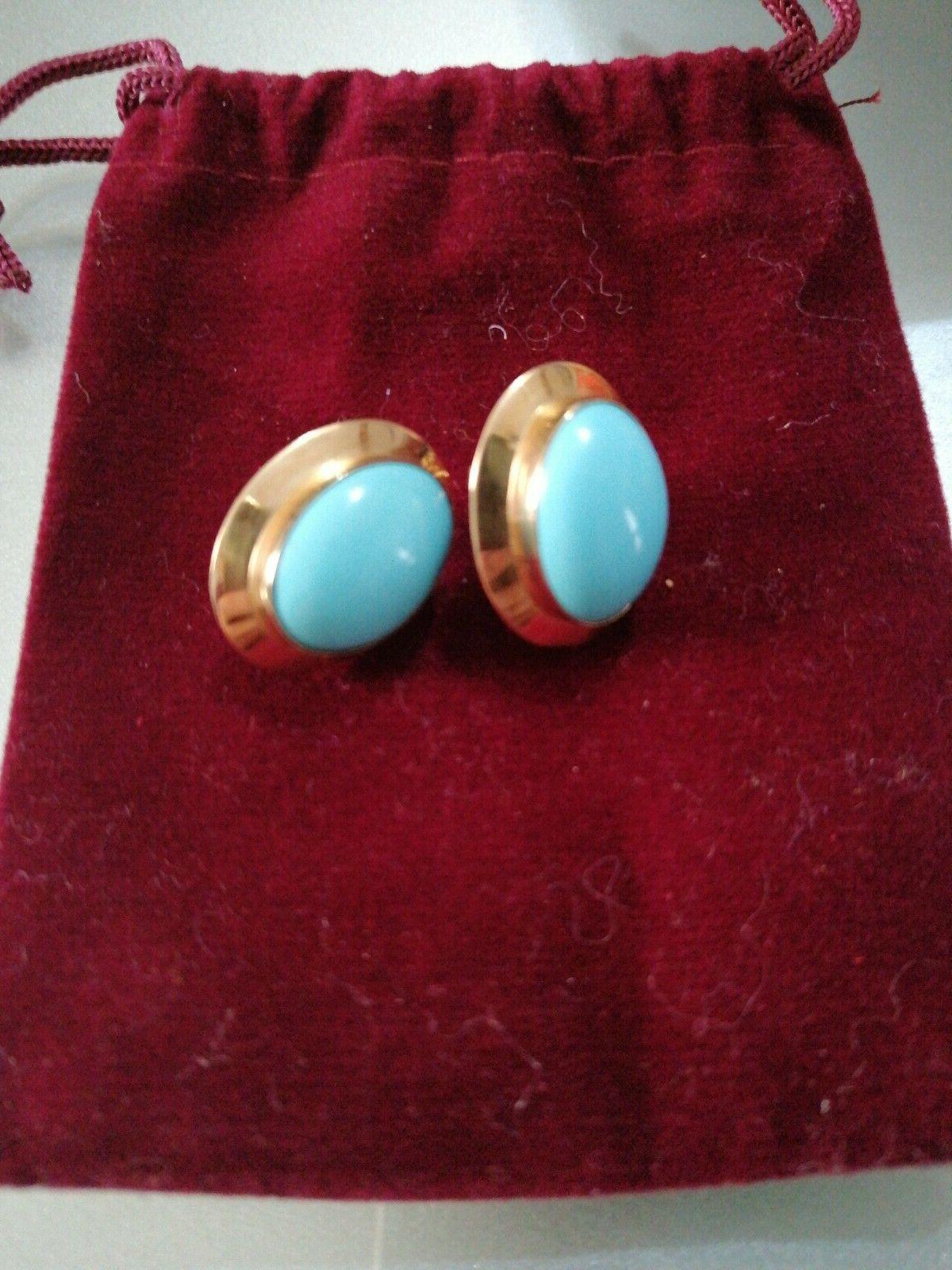 orecchini turchese oro 750 18kt