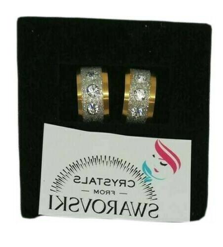 orecchini unisex oro placcato lavorazione satinata e