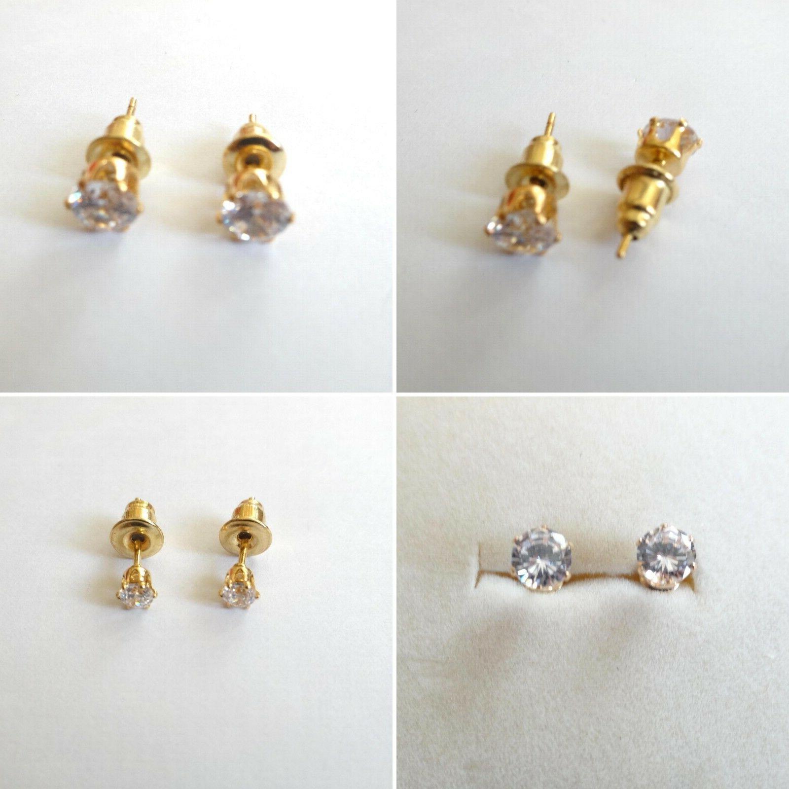 orecchini unisex punto luce colore oro zircone