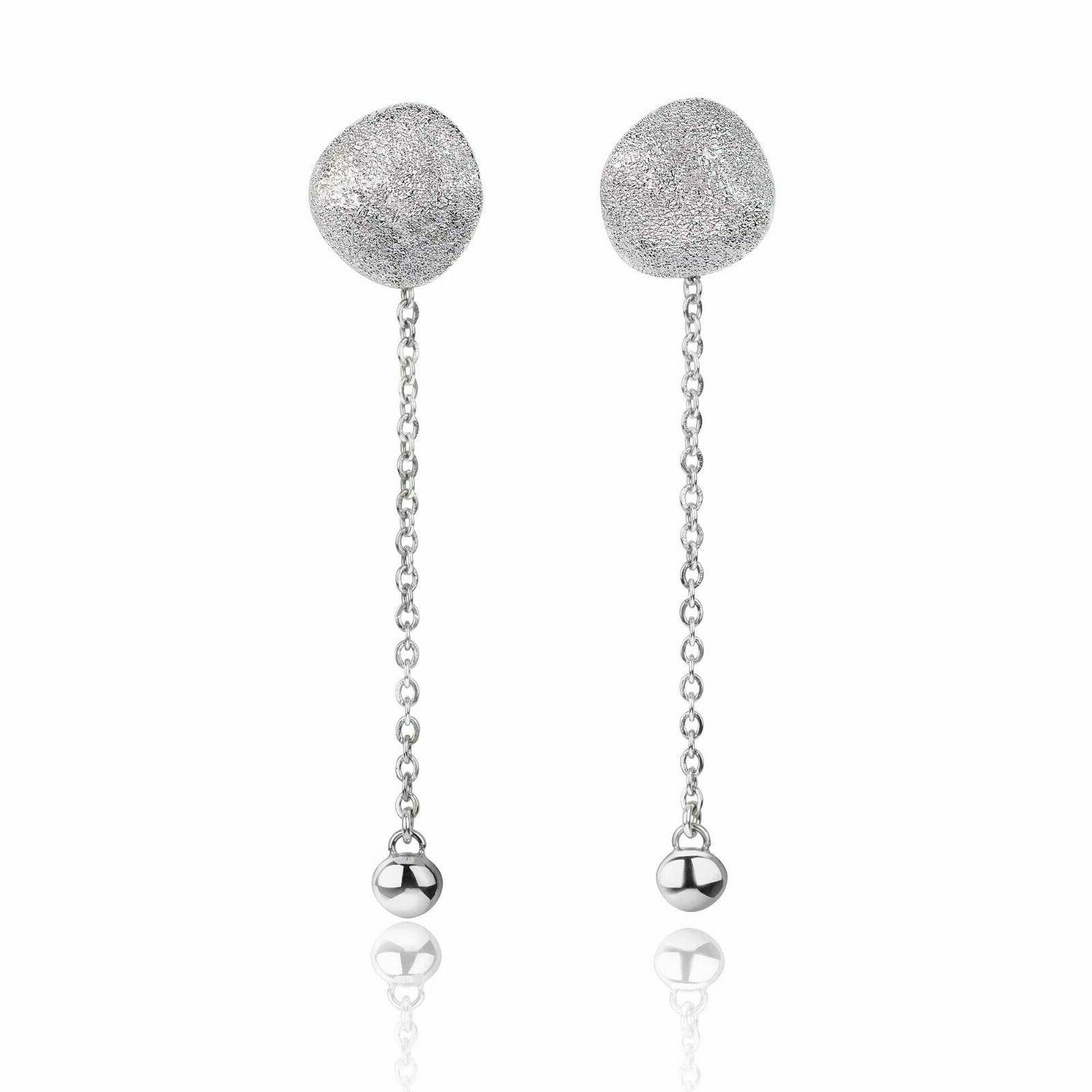 orecchini universo tj1916 acciaio catena chiusura farfallina