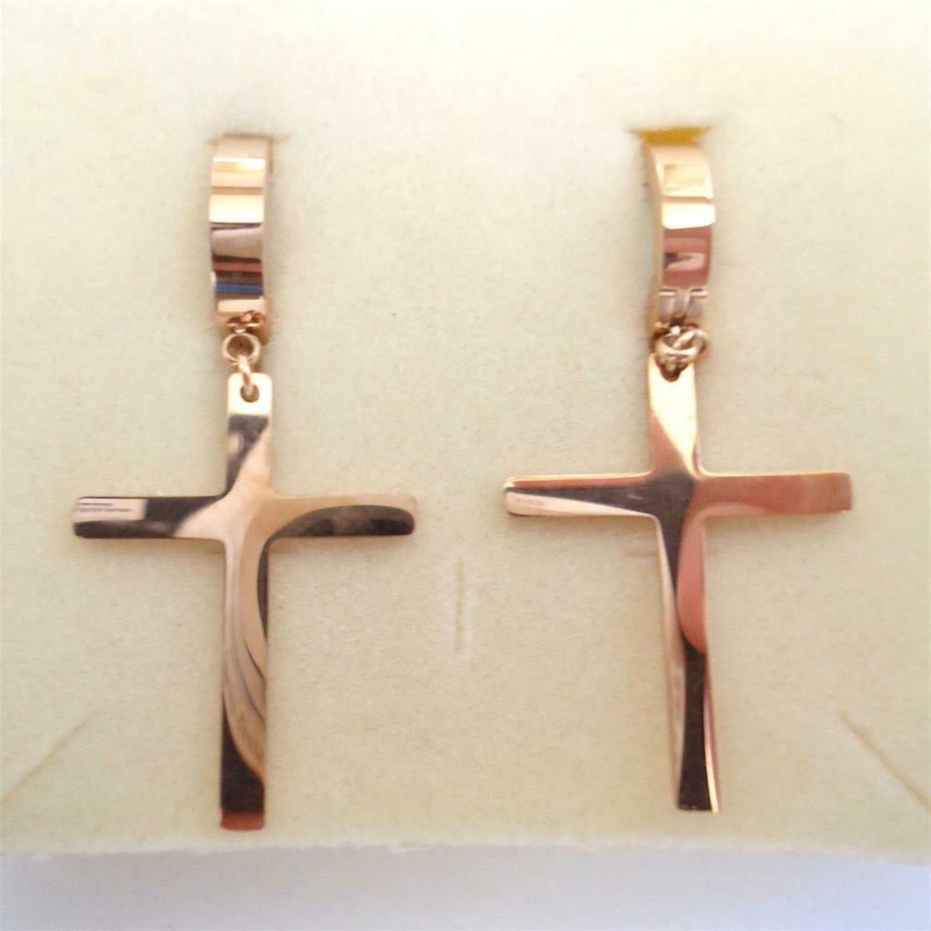 orecchini uomo donna cerchi acciaio colore oro