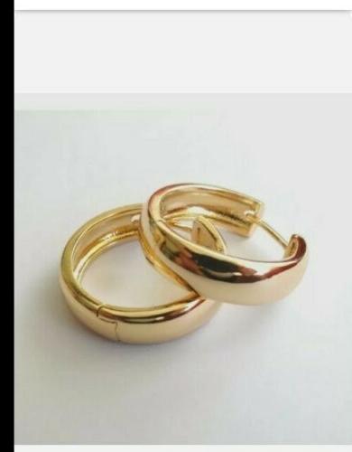 orecchini uomo donna cerchio colore oro 2