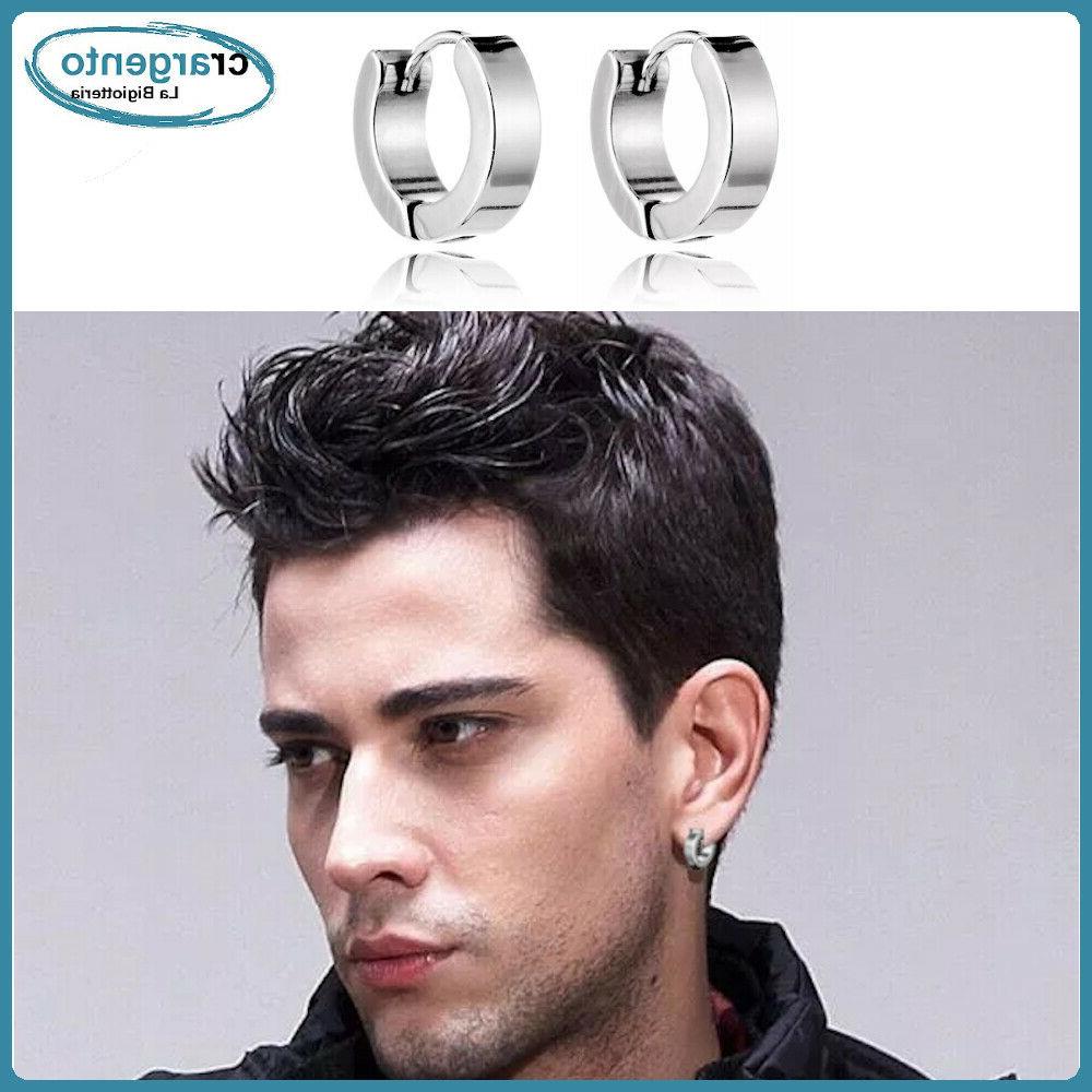 orecchini cerchio uomo acciaio da in a