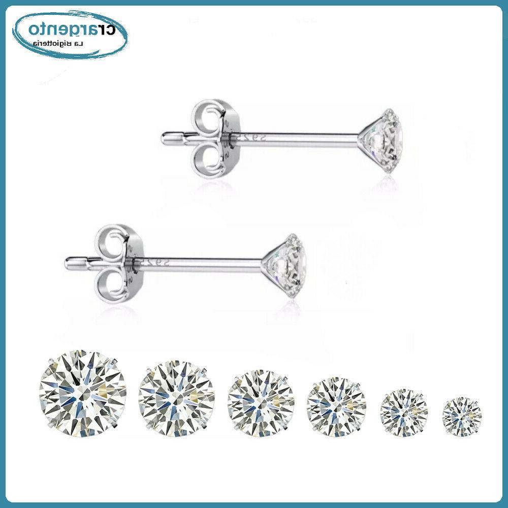 orecchini uomo punto luce argento 925 brillantini