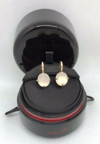 orecchini veleno oro rosa e quarzo bianco